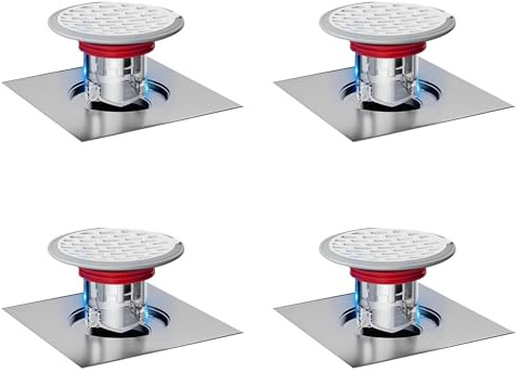 Glayent 4X Valvola Unidirezionale per Valvola Antiriflusso Scarico un Pavimento Della Doccia, Copertura Antiodore per Fognature (Calibro di Installazione: 32-75 Mm/ 1,26-2,95 Pollici)