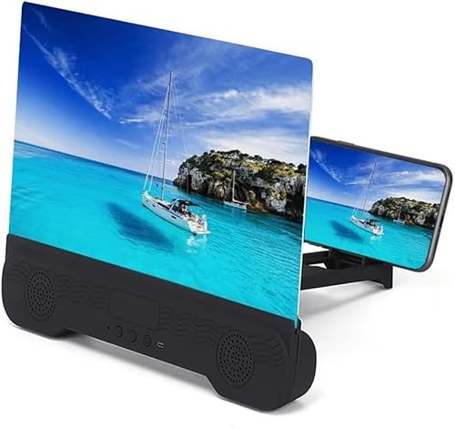 Lente di ingrandimento per schermo del telefono cellulare da 14 pollici per smartphone, amplificatore per telefono HD con supporto pieghevole, sottile ingranditore dello schermo 3D pieghevole con