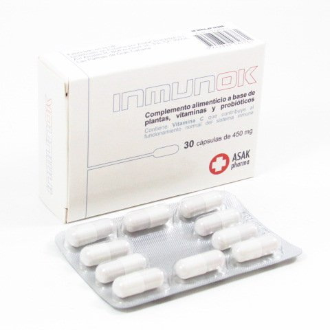 INMUNOK 30 CAP VITAMINAS PROBIOTICOS