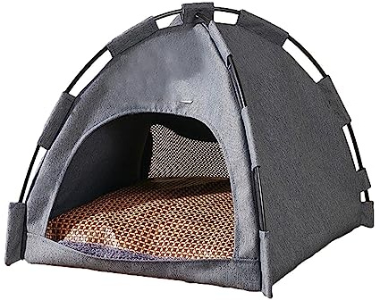 Tente tipi portable pour chat - Niche d'extérieur portable - 42 x 42 x 38 cm - Pour chiots et chiens Facynde
