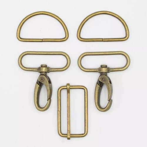 Slantastoffe Taschenzubehör Taschen Accessoires Set Metall Breite 40 mm (Bronze)
