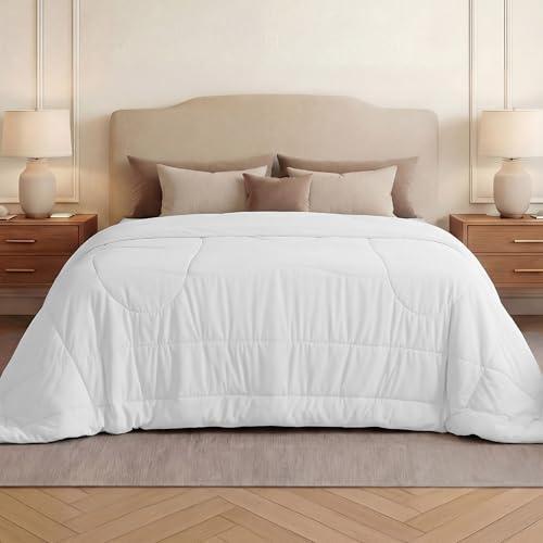 BEDSURE Bettdecke Ohne Bezug Kühlende - Bettdecke 135x200 Kühldecken zum Schlafen - Leicht Atmungsaktiv Schweißfrei Cooling Blanket Für Nachtschwitzer Doppelseitige Kühlende Decke, Weiß