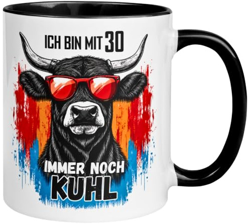 30. Geburtstag Mann Geschenk Tasse | Ich bin mit 30 immer noch Kuhl | Lustiges Geburtstagsgeschenk für Männer zum 30. Geburtstag – Von Hand bedruckt im Familienbetrieb aus Deutschland