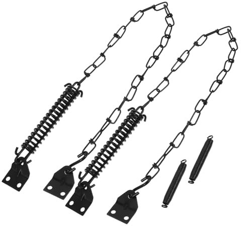 DIYEAH 2set Serratura Catena Per Porta Antitempesta Staffa Rinforzata Per Chiudiporta Antitempesta Protezione Per Porta Catena in Acciaio Serrature Per Porte Interne Limitatore Per