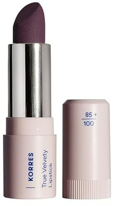 KORRES True Velvety Lipstick Deep Berry 29, Lippenstift mit intensiver beeriger Farbe & cremiger Textur, hohe Deckkraft & Semi-mattes Finish, vegan, 3g