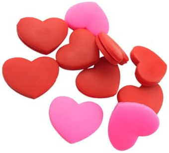 Toyvian 10 Pièces Amortisseurs de Vibrations Silicone pour Raquette de Tennis Absorbeurs Forme de Cœur des Vibrations Confort et Stabilité pour Joueurs Couleurs Rouge et Rose