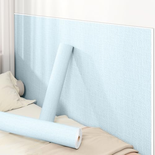 Carta da Parati Adesiva in Schiuma XPE da 5 mm Anti Umidità Pannello Isolante Termico Adesivo Antimuffa per Rivestimento Murale Interni Soggiorno Camera Pellicola Protettiva 3D(Blu,50cmx5m)