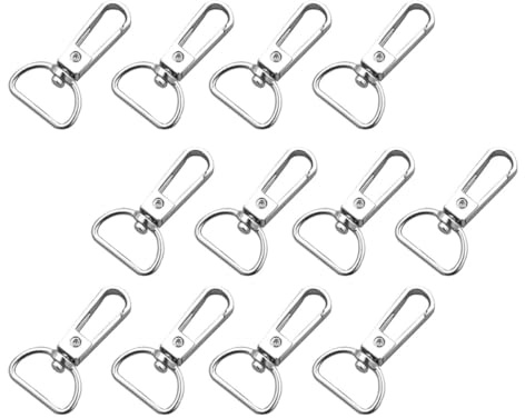 BESTonZON Hebillas Metálicas para Llaveros DIY 2 CM Juego de 20 Unidades de Broches Giratorios Aplicables Resorte para Bolsos Mochilas y Manualidades