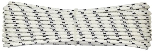Corderie Italiane 006000419 Treccia mare multiuso giardino e fai da te, stabilizzato ai raggi U.V. resistente a intemperie e agenti atmosferici, 4 mm, 20 mt, colore bianco con spia blu