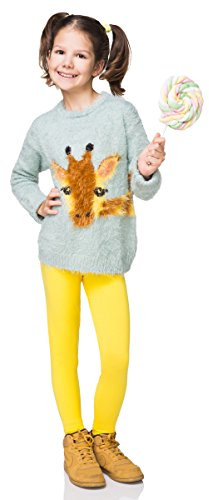 FUTURO FASHION CHD28 - Leggings de Invierno para niños - Cálidos, Gruesos y Transpirables - Amarillo - Talla 5-6 años