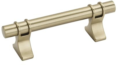 Amerock | Cabinet Pull | Golden Champagne | 3 inch (76 mm) Center to Center | Davenport | 1 Pack | Drawer Pull | Drawer Handle | Cabinet Hardware