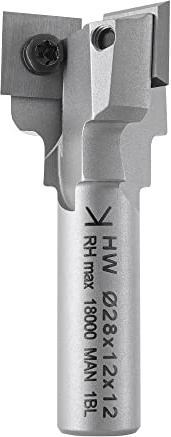 ENT 20428 Insatser fasfräs TC, skaft (S) 12 mm, Diameter (D) 28 mm, Z3