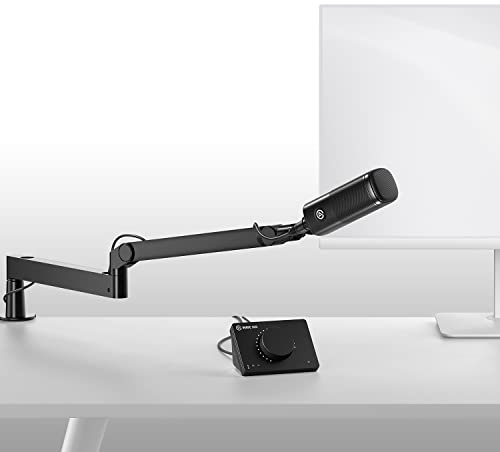 Elgato XLR-Mikrofon-Komplettpaket – Dynamisches Mikro, low profile Schwenkarm, XLR-Kabel, USB-Schnittstelle, gratis Mixing-Software für Streaming/Podcasting/Sprachaufnahme, Einsteiger-Audiokit, PC/Mac
