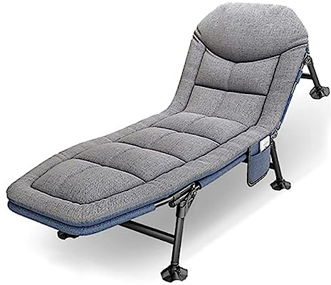 Folding Camping Beds for Adults with Mattress, Extra Wide Heavy Duty Sturdy Camp Bed Portable Sleeping Cot for Travel Outdoor Office Indoor Fishing