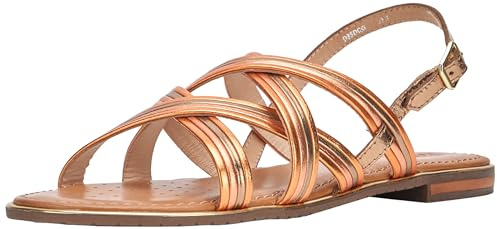 Geox Sandali da donna D Sozy Plus G Peeptoe, Lt Bronzo Arancione, 37 EU