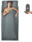 Frelaxy Hüttenschlafsack, XL Ultraleicht Reiseschlafsack mit Kissen-Fach, Dünner Komfort Sommerschlafsack mit durchgängigem Reißverschluss/kein Reißverschluss