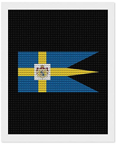 Kit per pittura con diamanti con bandiera svedese reale, per decorare la casa e le pareti, 40,6 x 50,8 cm