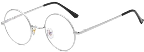 LJCZKA Occhiali Anti Luce Blu Rotondi per Donna Uomo, Occhiali da Computer Luce Blu in Metallo Anti Affaticamento Antiriflesso Unisex