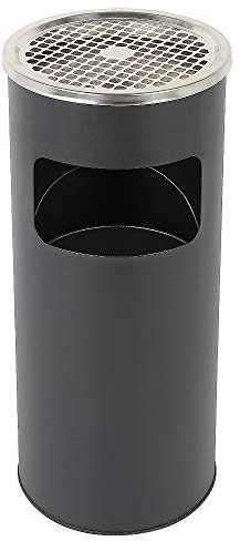 Willonin Cendrier extérieur avec poubelle en acier inoxydable 30L litres,Poubelle Cendrier sur Pied Extérieur- Disponible pour Hôtel Jardin Extérieur Supermarché (Noir, 1PC)