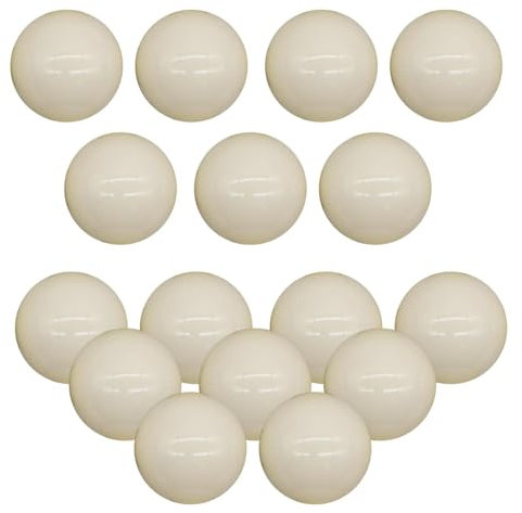 Harilla 16-teiliges Billardkugel-Set, 50,2 mm, weiß, Ersatz-Billardkugeln, Snooker-Bälle für Bars, Wettkampfspielzimmer