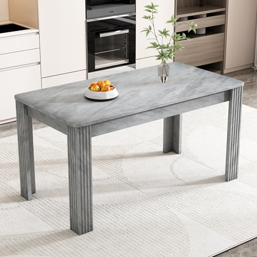 Table à Manger Merax, rectangulaire, moderne, 117 x 68 x 75 cm, Gris
