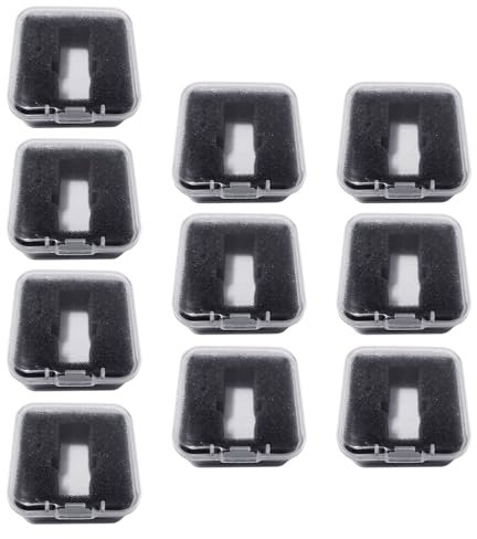 NOLOWY 5/10 x Phono-Shell-Etui, Headshell-Kassettenhalter, transparent, Plattenspieler, Stylushalter, Phonograph-Aufbewahrung