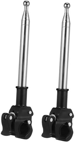PRETYZOOM 2Piezas Soporte Telescópico de Bandera Inoxidable para Motocicletas y Bicicletas Mástil de Bandera Portátil para Manillar Accesorios de Ciclismo