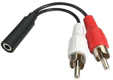 JZK 10CM Aux 3,5 mm femmina a 2 RCA maschio Cavo, adattatore audio stereo a RCA, jack Phono a 3,5 mm, cavo audio per TV, Hi-Fi, home cinema, altoparlanti
