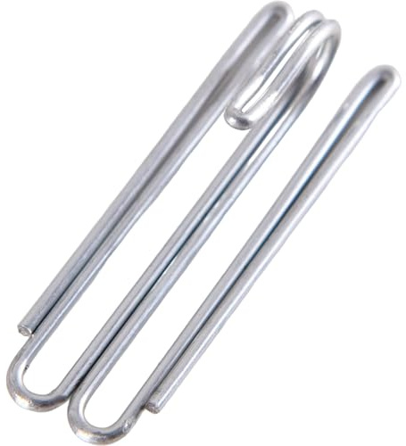 20 ganchos plegables de cortina de metal, abrazadera profunda, gancho de cortina plisado, ganchos largos de metal resistente, para cortinas galvanizadas plateadas, pasadores Ho/oks para cortes/tains
