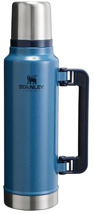 Stanley 1913 Classic Legendary Thermal Flask 1.4L - Keeps Hot Or Cold for 40 Hours - BPA-Free Insulated Bottle - Stainless Steel Coffee Flask - Leakproof - Dishwasher Safe - Hammertone Lake