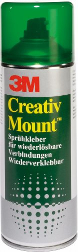 3M 52020 Sprühkleber CreativMount – Sprühklebstoff mit leichter Haftkraft für provisorische Verbindungen – Stets repositionierbar – 400 ml – Weiß/Beige