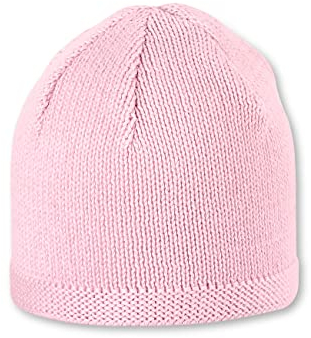 Sterntaler OCS Strickmütze - Klassische Babymütze aus Baumwollgarn (Bio) - Unisex Übergangsmütze ab Geburt - Basic Kopfbedeckung - Beanie Mütze einfarbig - Größe 37, Farbe rosa