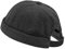 CLAPE Seemannsmütze Cord Docker Mütze Rolled Cuff Dockers Cap Kappen Cap Ohne Schirm Rollmütze Dock Kappe Corduroy Docker Beanie,Black
