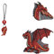 Step by Step Magic MAGS Dragon Drako, rot-grau, 3-teilig, 2 Magnet-Applikationen und 1 Anhänger, Ergänzung für Schulranzen oder Vorschulrucksack