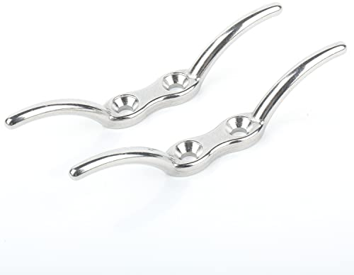 9Tong Bootszubehör Seil Bootsklampen Boot Klampen Klampenhaken Belegklampen Bootsklampe Klampe Boote Metall Sonnensegel Fahnenmast Edelstahl Anlegeklampen Kajak SUS316 70mm 4 stück