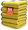 SNOMOZ® 5X Ultra-Absorber Microfasertuch Trockentuch für Auto und Motorrad ∣ 40 x 40 cm Vorteilspack ∣ 600gsm Saugleistung und Ultra weich
