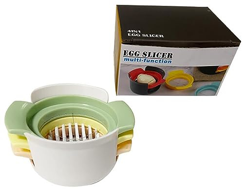 Coupe-œufs 3 en 1 pour œufs durs en acier inoxydable robuste pour œufs cuits, pieds antidérapants, passe au lave-vaisselle