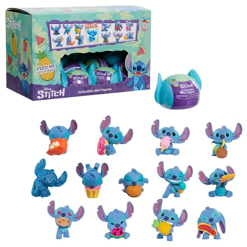 Just Play Disney Stitch Feed Me-Serie, Kapsel mit Mini-Figuren, 5 cm große Sammelfiguren, Kinderspielzeug ab 3 Jahren, 6.35