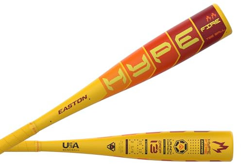 Easton Hype Fire T-Ball Bat | USA Baseball | -13 Drop | 2 5/8 Barrel | 1 Pc. Composite | Multiple Colors Bate de béisbol, Niños, Naranja, 66.04 cm