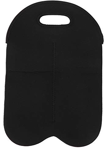 Hållare för vinflaskor, neopren, 37 x 25 x 1, 2 flaskor, bärbar neopren vinflaskväska, isolerat skydd för vinflaskor
