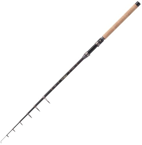 Balzer Reiserute Diabolo Golden Circle Tele Mini Spin 50 - Profi Teleskoprute Forelle, Barsch, Zander 10-50g (2,45 m)