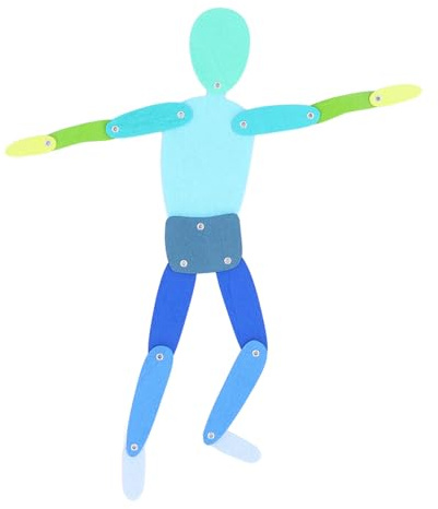 Fdit Jouet Stickman en Bois avec Membres Mobiles, Jeu éducatif de Coordination œil-Main pour Les Familles (#12)