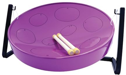 Panyard JJ Jumbie Jam Steel Drum Kit, Metal Table Top Stand, Purple Pan (G), Made in USA (W1087)