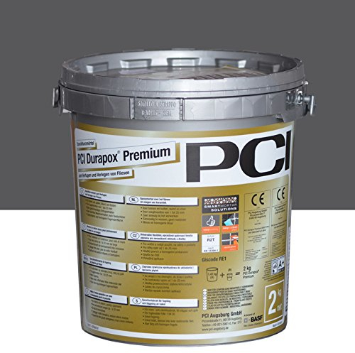 PCI Durapox Premium - Mortero de resina de reacción (cubo de 2 kg), color antracita