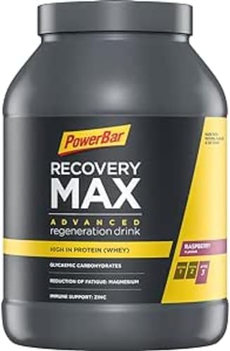 Powerbar - Recovery Max - Himbeere - 1144g - Regenerations Whey Drink mit Kohlenhydraten, Magnesium&Zink