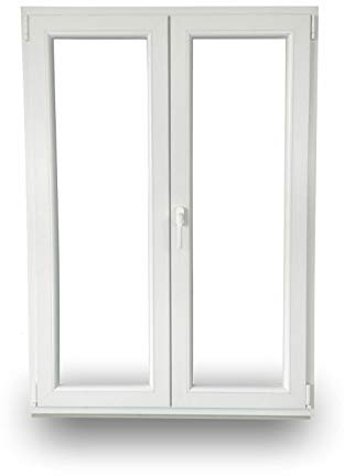 JeCo Kunststofffenster Stulpfenster - 3-Fach-Verglasung 70mm Bautiefe - BxH: 1500x1200mm DIN Rechts - Sondermaße möglich