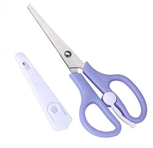 Ceramic Vegetable Scissors with PP Handle – Lightweight & Easy-Grip Kitchen Shears for Effortless Cutting (Purple)