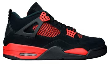 Nike Jordan 4 Retro PSG Paris Saint-Germain CZ5624-100 Herren-Schuhe, schwarz/weiß-rot, 44 EU
