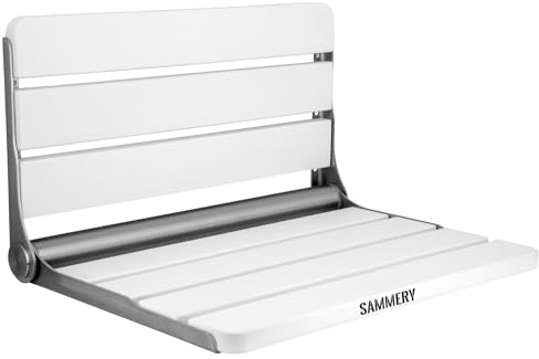 Wall Mount Shower Seat 18, Shower Bench Wall Mount for Inside Shower, Fold Down Shower Seat, Shower Seats for Adults ﻿