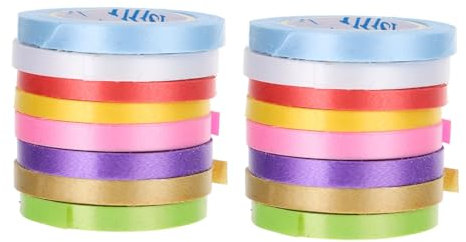 FOMIYES 50 Rouleaux De Ruban Décoratif Pour De Décorations De Fête Ballons Attache De Ballon 5 M Pour Mariage Couleur Aléatoire